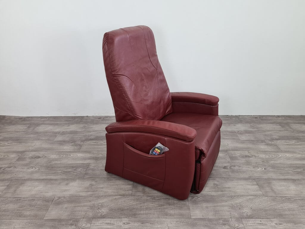 751 Staop stoel 570 leer cerise 57cm Zeker Zit, staop stoelen