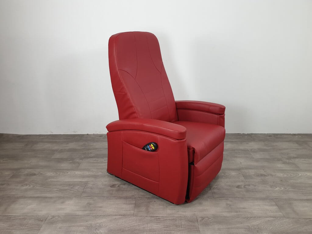 712 Staop stoel 570 rood kunstleer Zeker Zit, staop stoelen